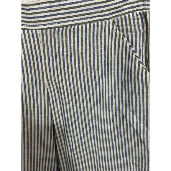 Women’s NWT Max Studio Striped Linen Blend Wide Leg Pants Size Large - Picture 2 of 7